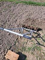 Hand shovel for digging and loosening the garden photo