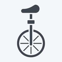 Icon Unicycle. related to Parade symbol. glyph style. simple design illustration vector