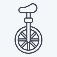 Icon Unicycle. related to Parade symbol. line style. simple design illustration vector