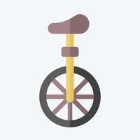 Icon Unicycle. related to Parade symbol. flat style. simple design illustration vector