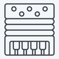 Icon Accordion. related to Parade symbol. line style. simple design illustration vector