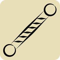 Icon Majorrete. related to Parade symbol. hand drawn style. simple design illustration vector