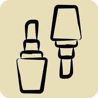 Icon Lipstick. related to Woman Day symbol. hand drawn style. simple design illustration vector