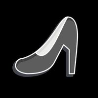 Icon Heels. related to Woman Day symbol. glossy style. simple design illustration vector