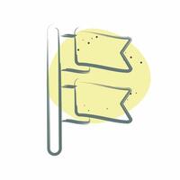 Icon Flags. related to Parade symbol. Color Spot Style. simple design illustration vector