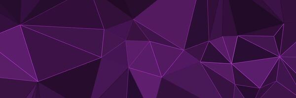 abstract pink purple background with triangles and glowing lines vector