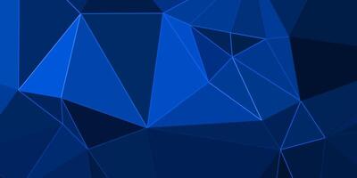 abstract blue background with triangles and glowing lines vector