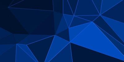 abstract blue background with triangles and glowing lines vector