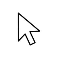 Clicking cursor, pointing click icon vector