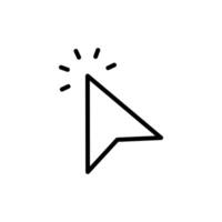 Clicking cursor, pointing click icon vector