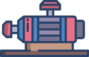 Water Pump linear color illustration vector