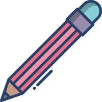 Pen nib linear color illustration vector