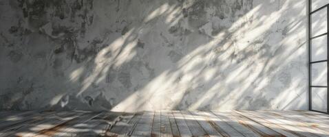 Empty Room With Sunlight Streaming Through Window photo
