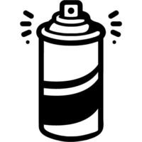 Spray paint in monochrome. Tool for painting repair work. Simple minimalistic in black ink drawing on white background vector