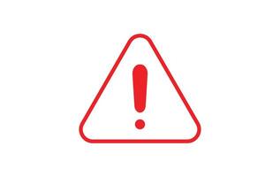 Danger or warning sign triangle icon design template, vector