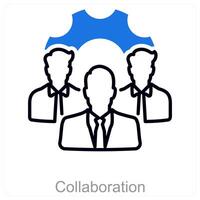 Collaboration and group icon concept vector