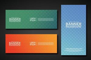 Set banner backgrounds with modern geometric lines textured pattern and colorful dynamic gradation vector