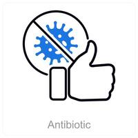 Antibiotic and health icon concept vector