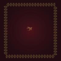 Decorative floral Gold frame and border Frame vector