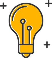 Idea Line Filled Slip Icon vector