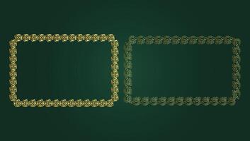 Gold frame beautiful retro background design and pattern Frame vector