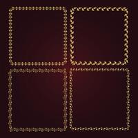 Gold frame beautiful retro background design and pattern Frame vector
