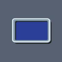 blue blank frame in design. vector