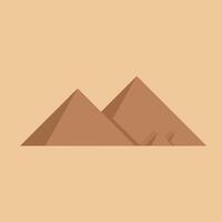 pyramids in flat design. vector