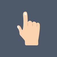 hand pointer in flat design. vector