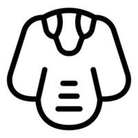 Modern bulletproof vest icon showing three levels of protection vector