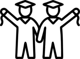Graduate and friends posing with diplomas in outdoor setting copy space on left vector