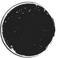 Grunge textured black circle with scratches and a distressed look, creating a vintage and retro design element, offering ample copy space for text or graphic overlays vector