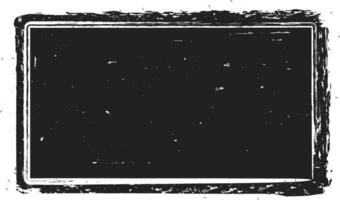 Black grunge textured rectangular frame with white border creates a vintage and distressed effect, ideal for adding a touch of retro style to graphic designs, illustrations, or photo frames vector