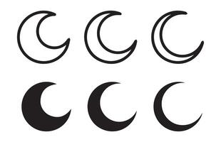 Moonlight icons collection. Moon cycle phases illustration eps 10 vector