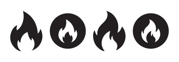 Burning flame icon eps 10 vector