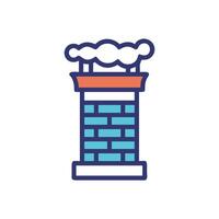 Icon Representing Chimneys for Home Architecture vector
