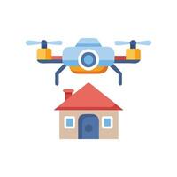Drone Property Photos Icon Design vector