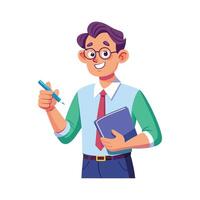Dynamic Educator Showcasing Notebook for Teaching vector