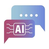 Artificial Intelligence Chat Bot Clipart vector