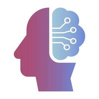 Artificial Intelligence Brain Clipart vector