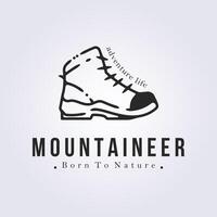 Mountaineer Adventure - Born to Nature logo design vector