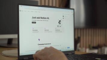 Sofia, Bulgaria-17 06 2024. Notion. Your Connected Workspace for Wiki, Docs, and Projects video