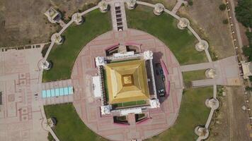 drone view of the Temple of the Golden Abode of Shakyamuni Buddha video
