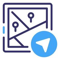 The icon of the location of the map vector