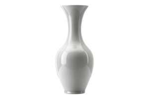 A white vase with a transparent background png