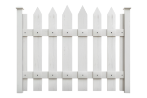 White picket fence on transparent background png