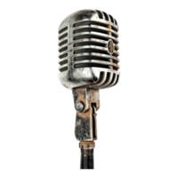 An old fashioned microphone on a transparent background png