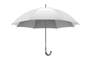 An open white umbrella on transparent background png