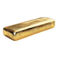 Gold bar isolated on transparent background png
