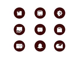 A set of icons for a phone and other items vector